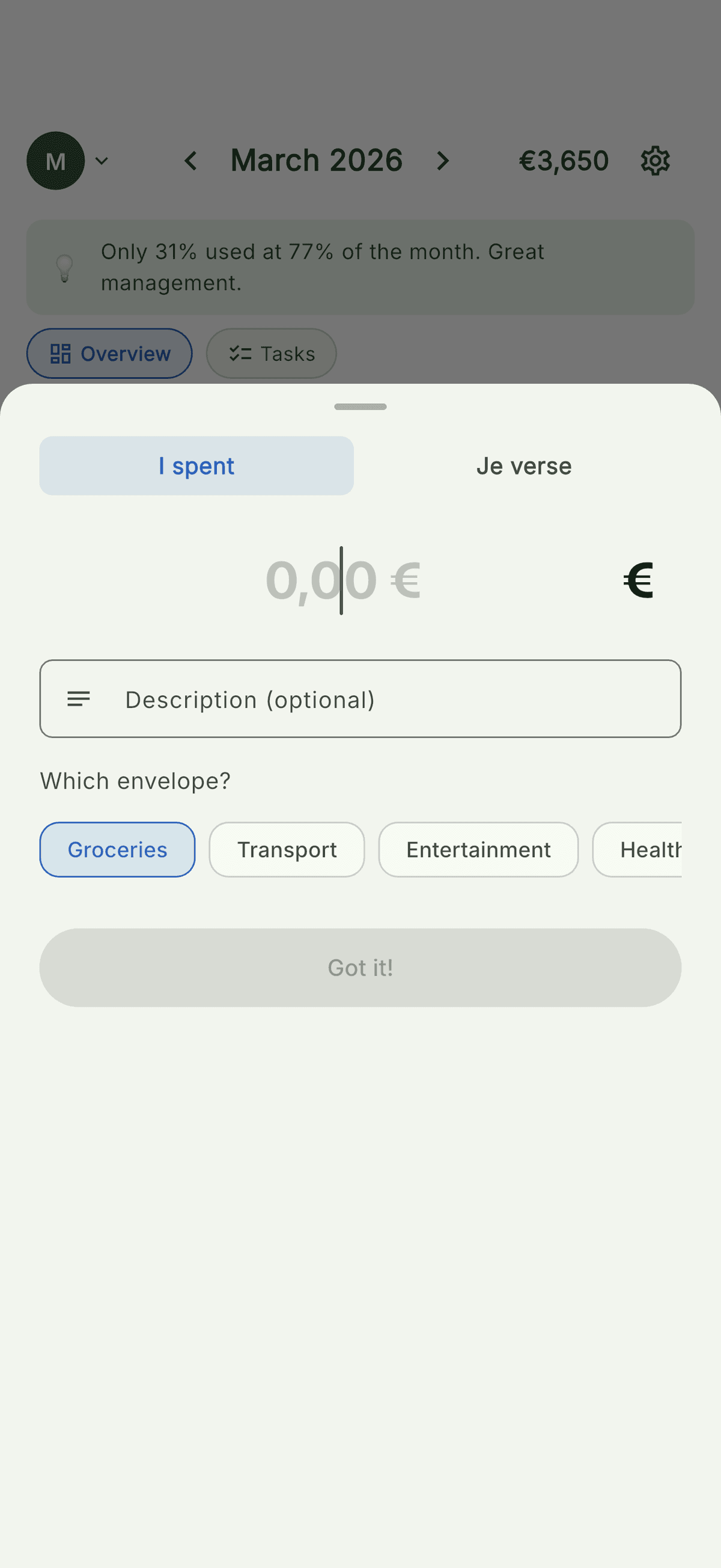 Quick Add: 3 seconds flat